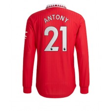 Manchester United Antony #21 Hemmatröja 2022-23 Långa ärmar